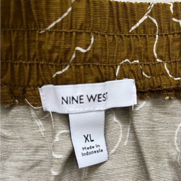 Nine West Tiered Maxi Skirt Mustard - Picture 6 of 6